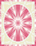 Radiant Pink Floral Mandala Design Rug