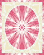 Radiant Pink Floral Mandala Design Rug