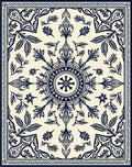 Classic Floral Mandala Pattern Rug