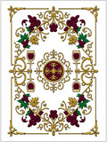 Ornate Gold Grape Vine Pattern Rug