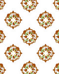Brown Floral Medallion Pattern Rug