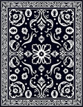 Classic Floral Scrollwork Pattern Rug