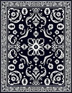 Classic Floral Scrollwork Pattern Rug