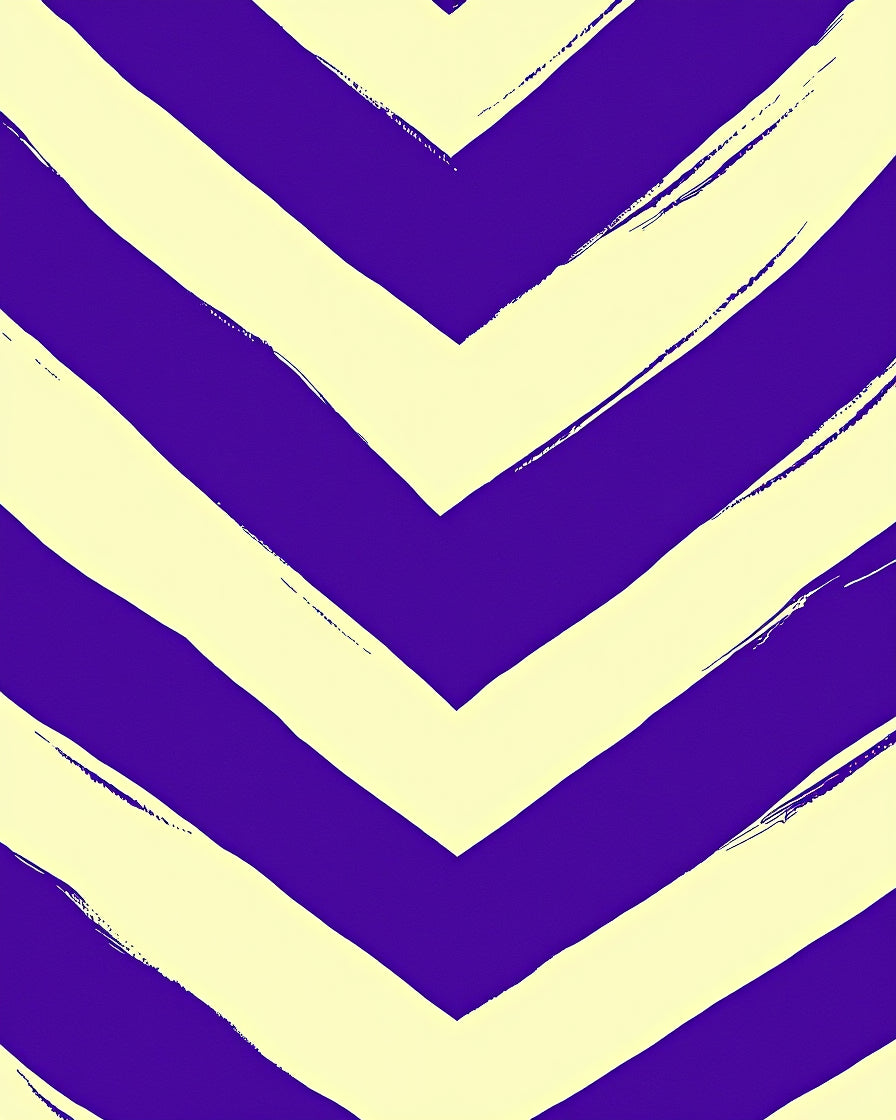 Bold Purple And Cream Chevron Pattern Rug