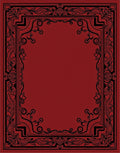 Ornate Floral Scrollwork Border Design Rug