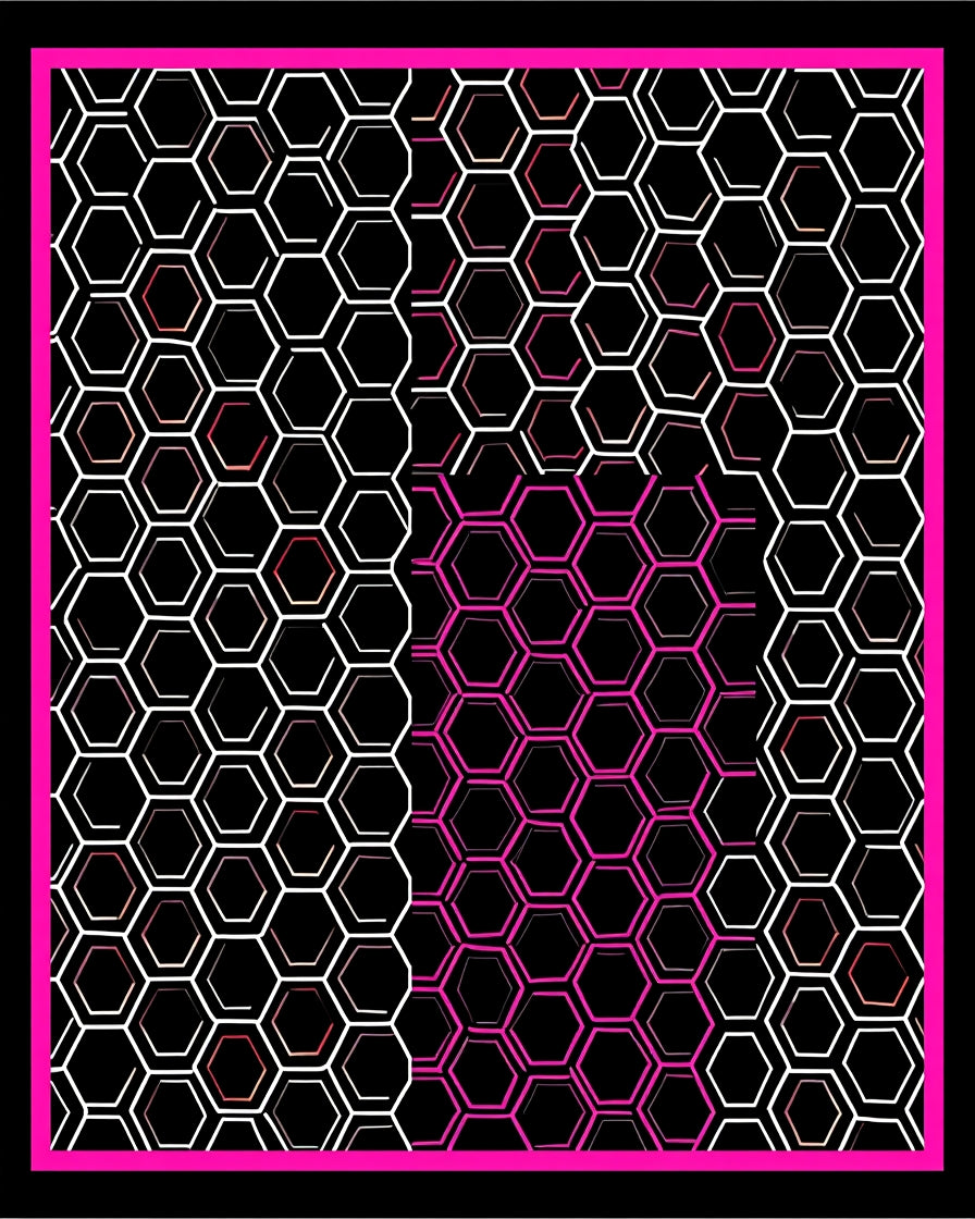 Modern Geometric Hexagonal Pattern Rug