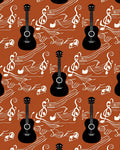 Musical Guitar Notes Pattern Rug