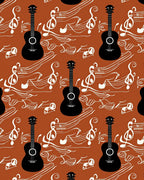 Musical Guitar Notes Pattern Rug