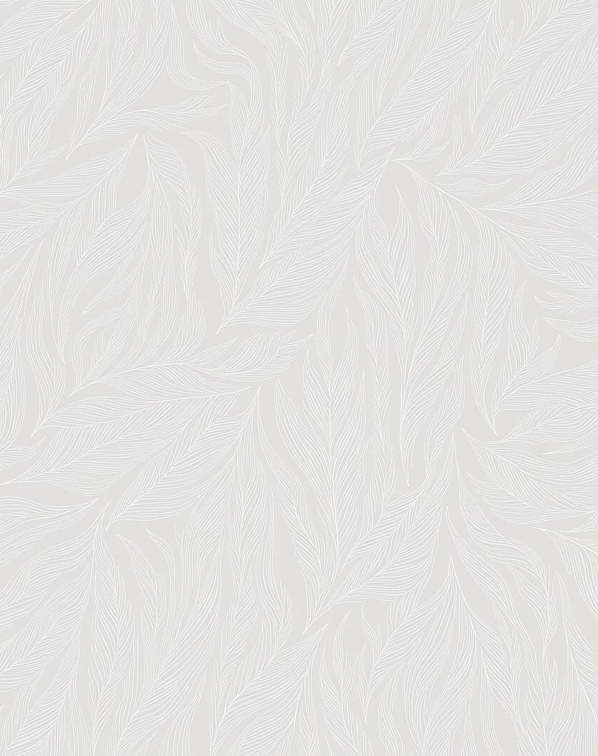 Delicate Feather Pattern Minimalist Style Rug