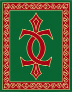 Classic Celtic Knot Red Green Design Rug