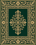Elegant Scrollwork Floral Pattern Rug