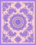 Floral Mandala Inspired Lilac Design Rug