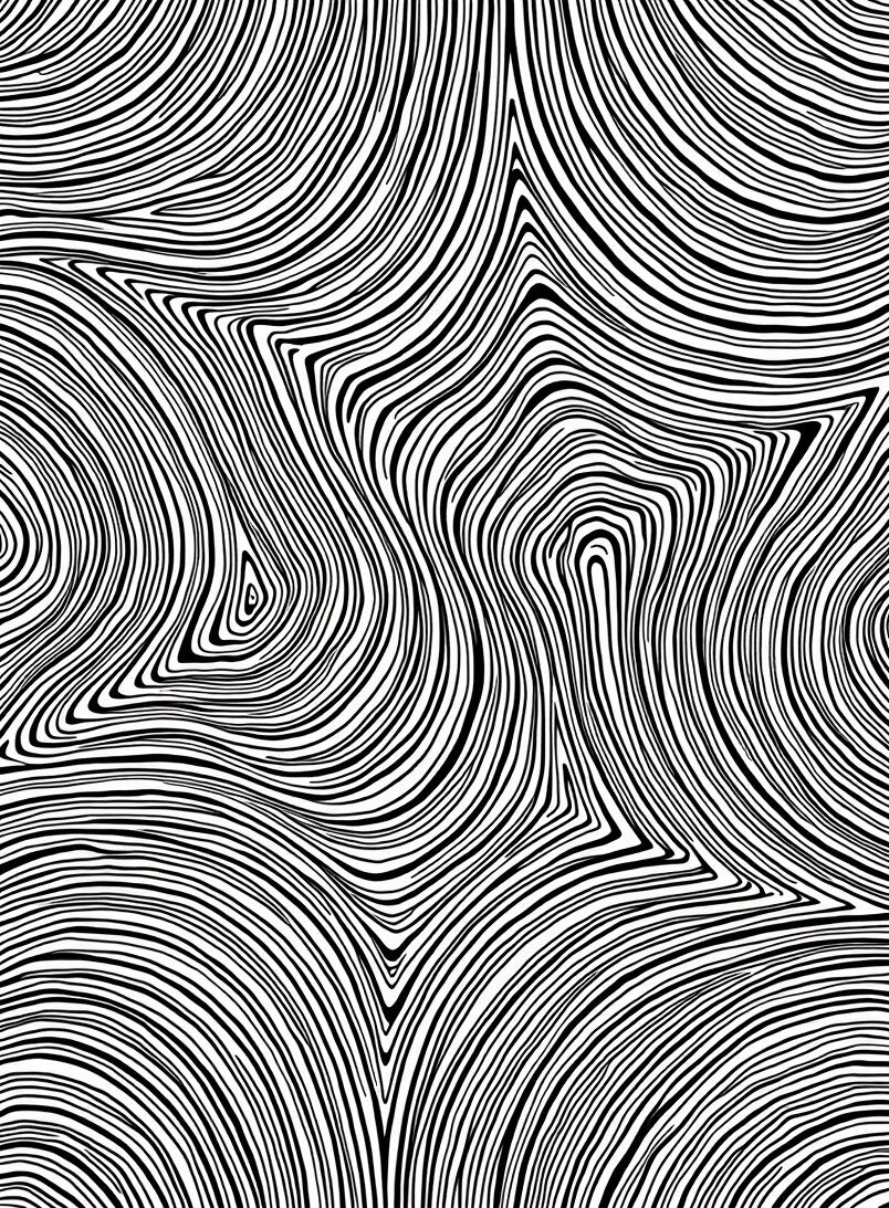 Black White Abstract Flow Design Rug