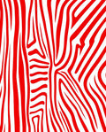 Bold Red Zebra Stripes Textural Rug