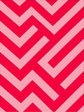 Bold Red Geometric Maze Pattern Rug