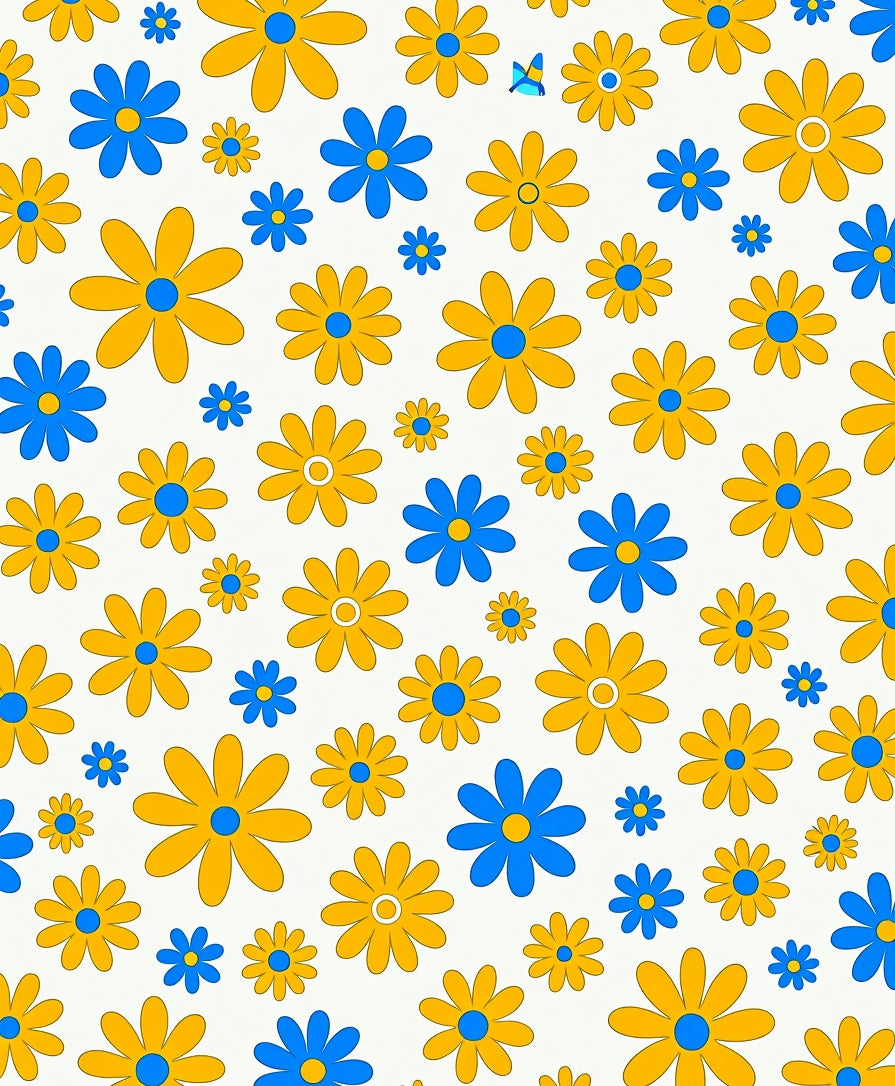 Groovy Flower Power Pattern Rug