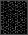Black White Hexagonal Net Pattern Rug