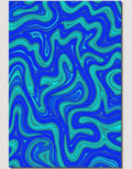 Abstract Blue Swirl Pattern Rug