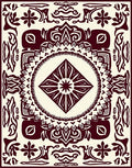 Ornate Tribal Diamond Mandala Rug