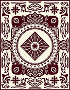 Ornate Tribal Diamond Mandala Rug