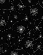 Celestial Starburst Organic Whimsical Design Rug