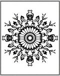 Intricate Floral Mandala Design Rug