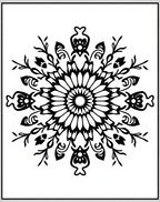 Intricate Floral Mandala Design Rug