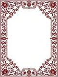 Elegant Floral Scrollwork Frame Design Rug