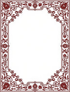 Elegant Floral Scrollwork Frame Design Rug