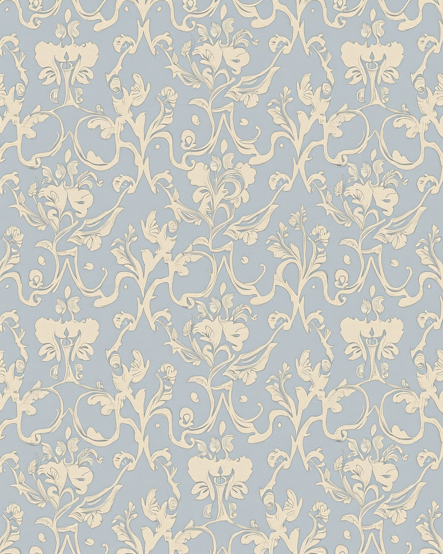Classic Floral Damask Pattern Rug