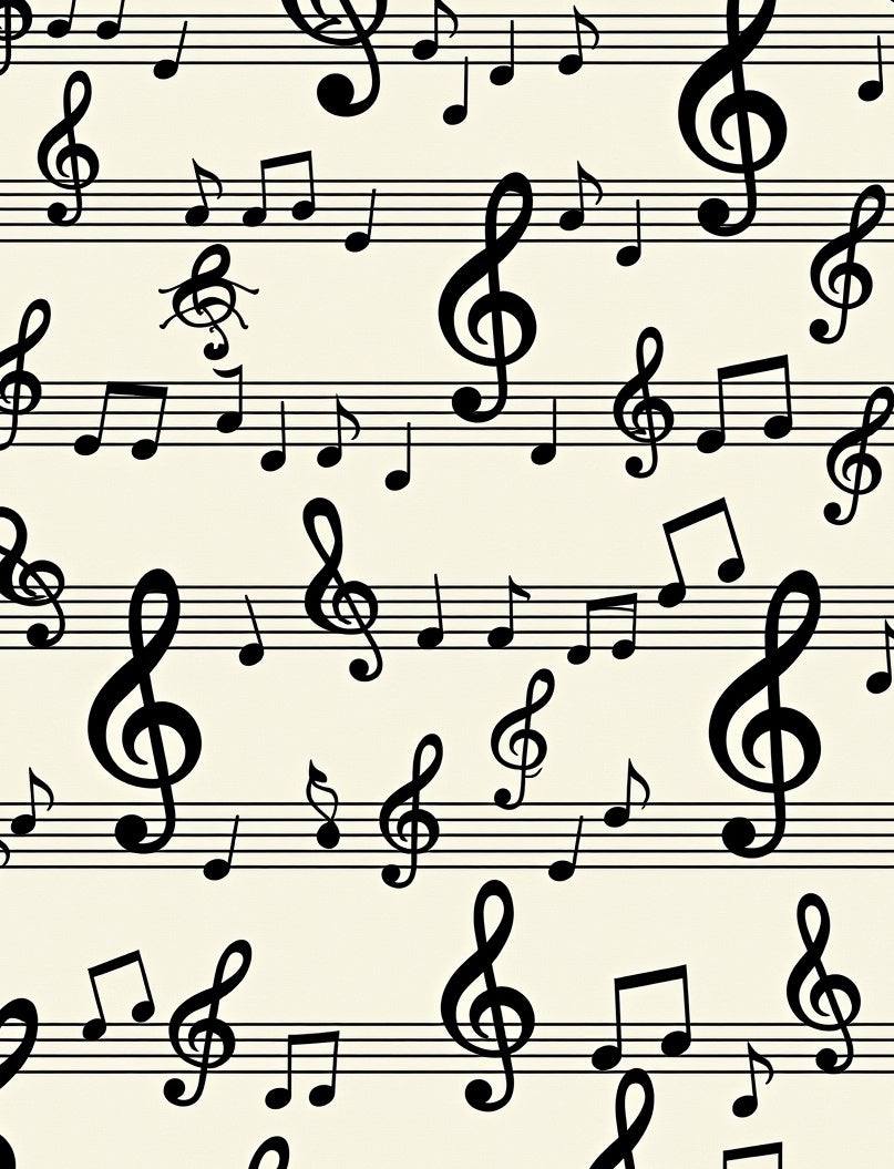 Musical Notes Staff Pattern Rug