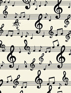 Musical Notes Staff Pattern Rug