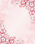 Whimsical Pink Abstract Swirls Rug