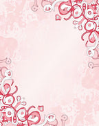 Whimsical Pink Abstract Swirls Rug