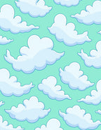 Playful Cloud Pattern Rug