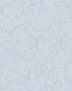 Delicate Blue Swirl Pattern Rug