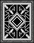 Monochrome Art Deco Diamond Motif Rug