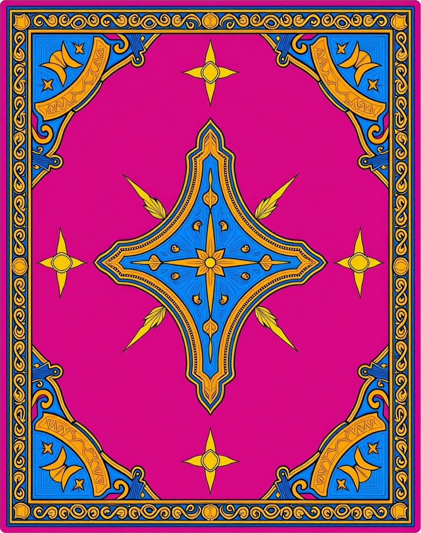 Vibrant Magenta Royal Medallion Rug