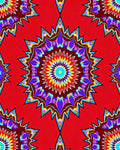 Vibrant Sunburst Mandala Pattern Rug