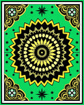 Vibrant Yellow And Black Mandala Design Rug