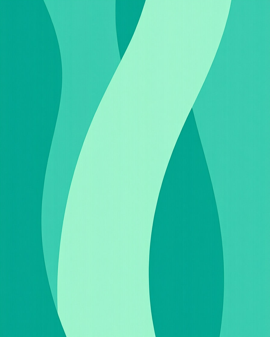 Teal Wave Pattern Design Rug
