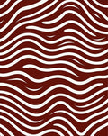 Deep Red White Abstract Waves Rug
