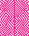 Bold Pink Geometric Maze Rug