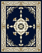 Ornate Floral and Scroll Pattern Rug