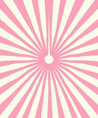 Pink and Cream Sunburst Pattern Rug