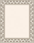 Classic Floral Vine Border Art Rug