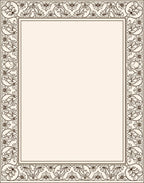 Classic Floral Vine Border Art Rug