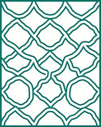 Trellis Patterned Overlay Rug