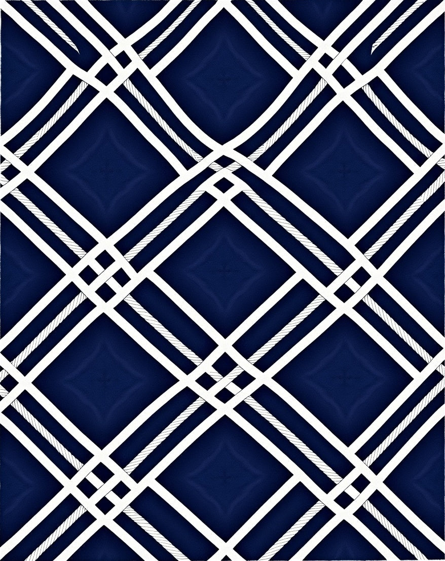 Classic Interwoven Diamond Pattern Rug