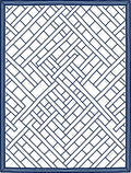 Navy White Geometric Lattice Rug